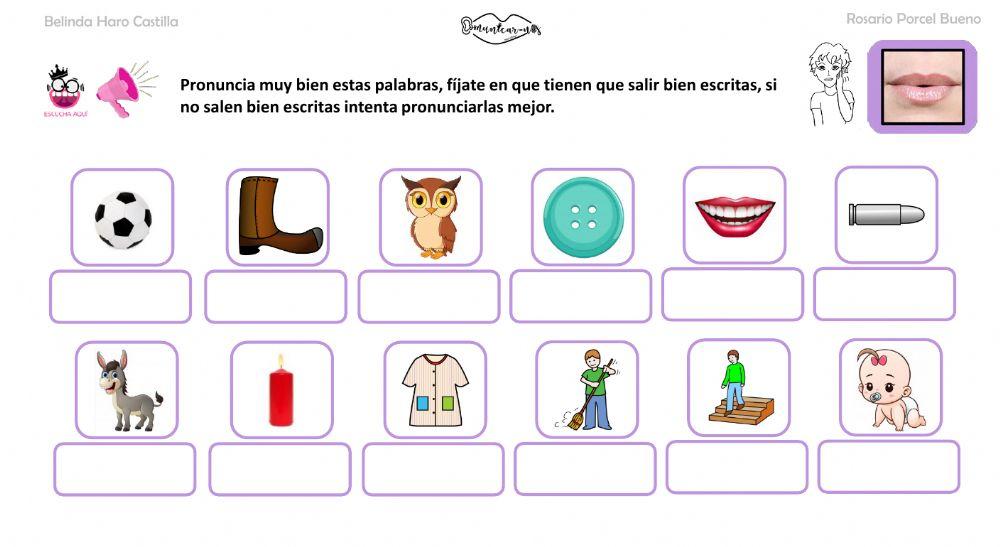 Articulación B-V inicial