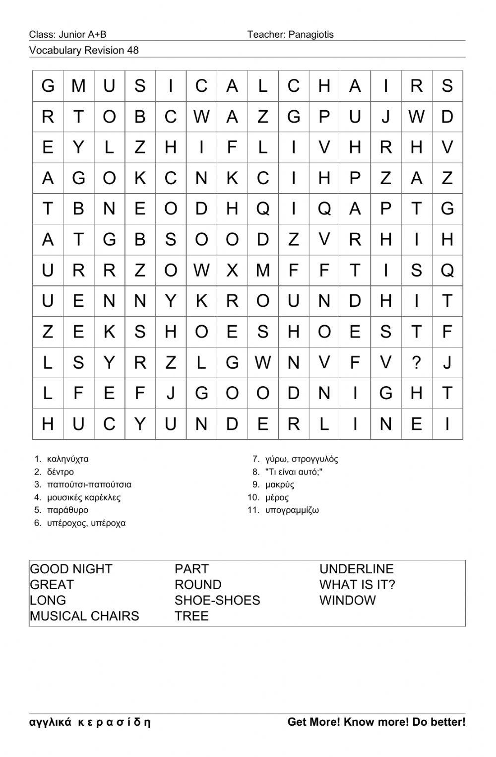 Junior Wordsearch 48