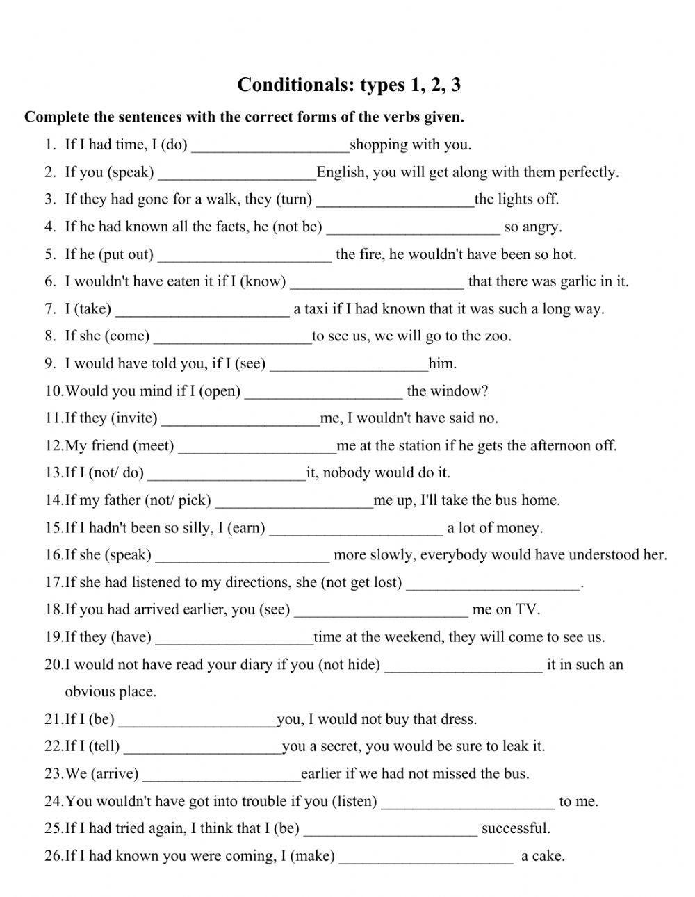 Conditionals 0 1 2 3 Exercises
