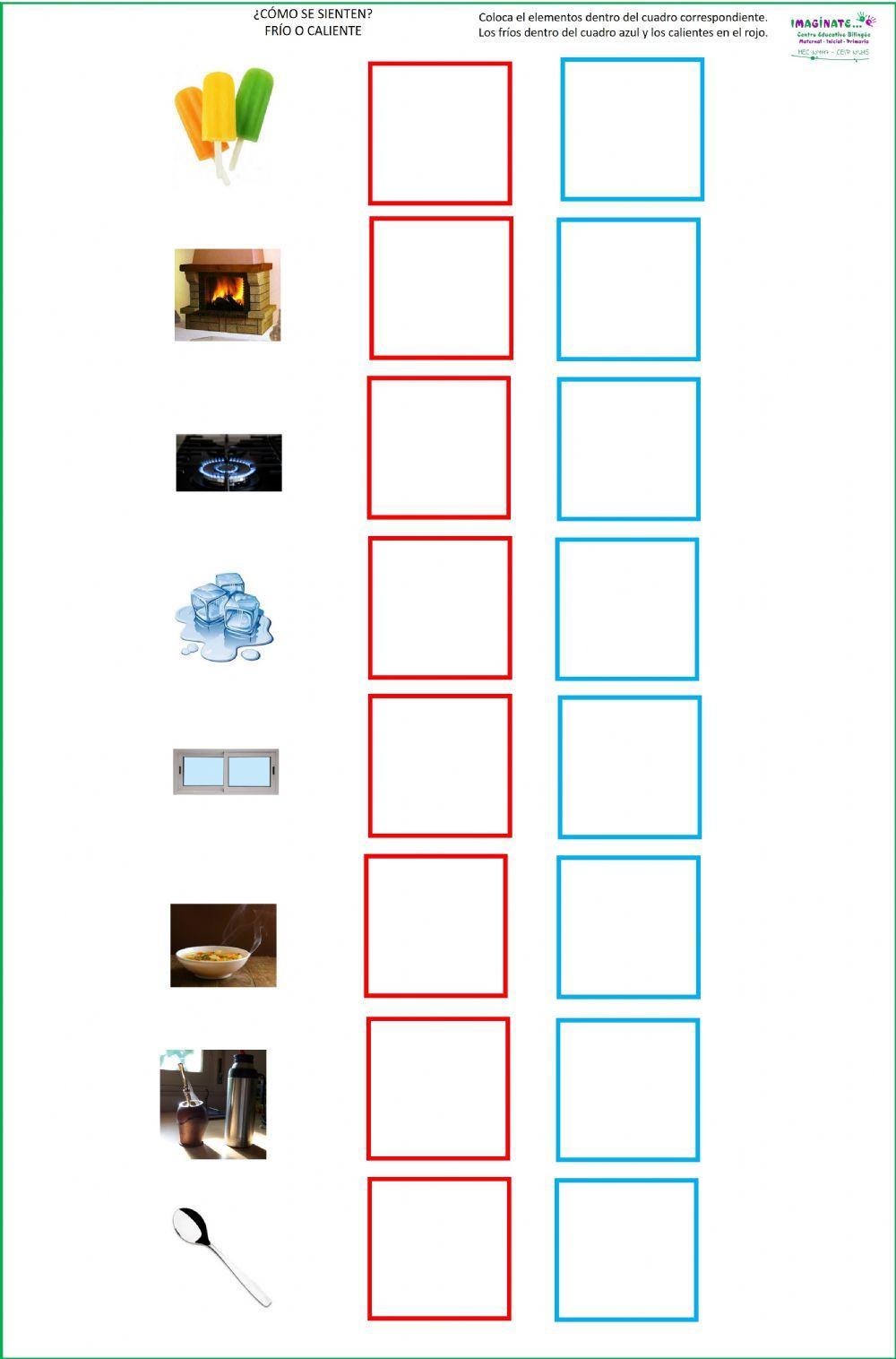 Frio - Calor interactive worksheet