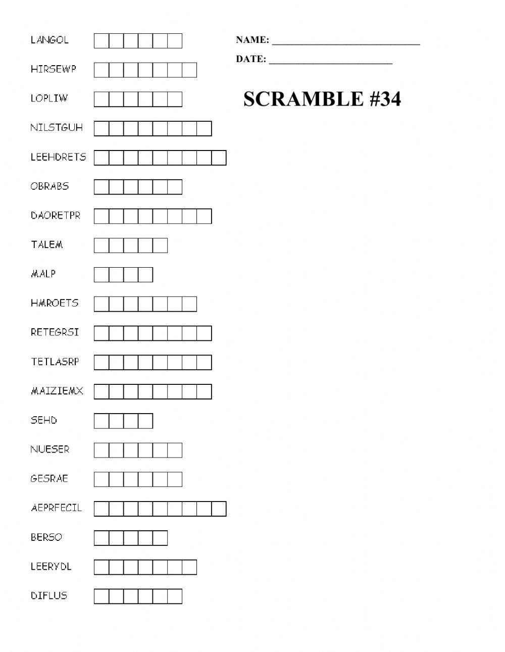 Scramble -34