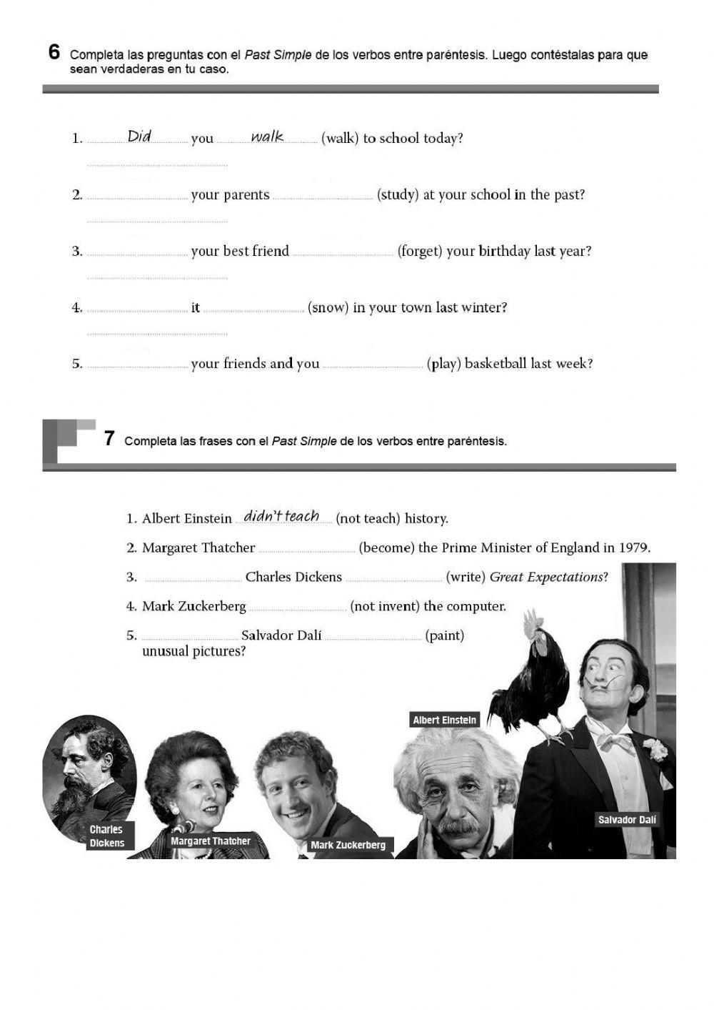 UNIT 6 -GRAMMAR - Past Simple 0 worksheet