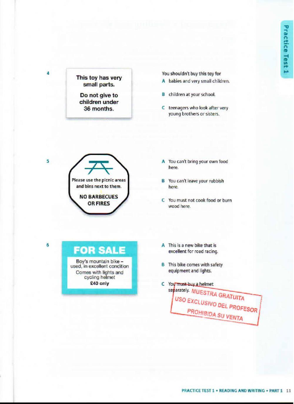 KET-READING PART 1 AND 2