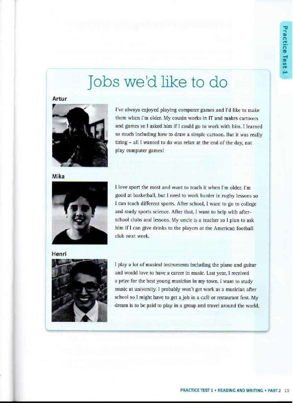 KET-READING PART 1 AND 2