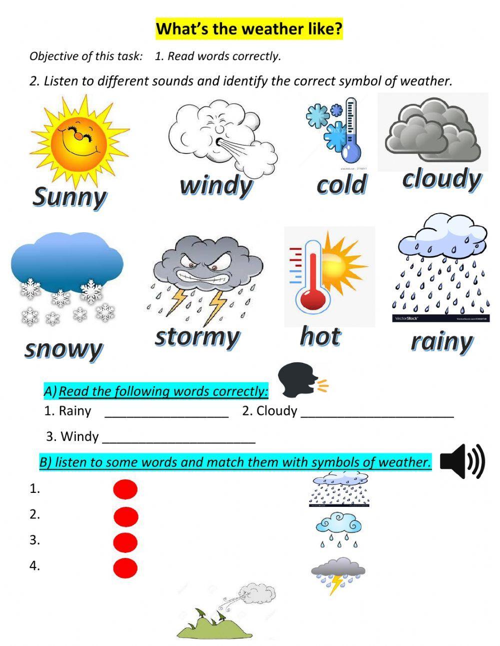 Weather online exercise for grade7 | Live Worksheets