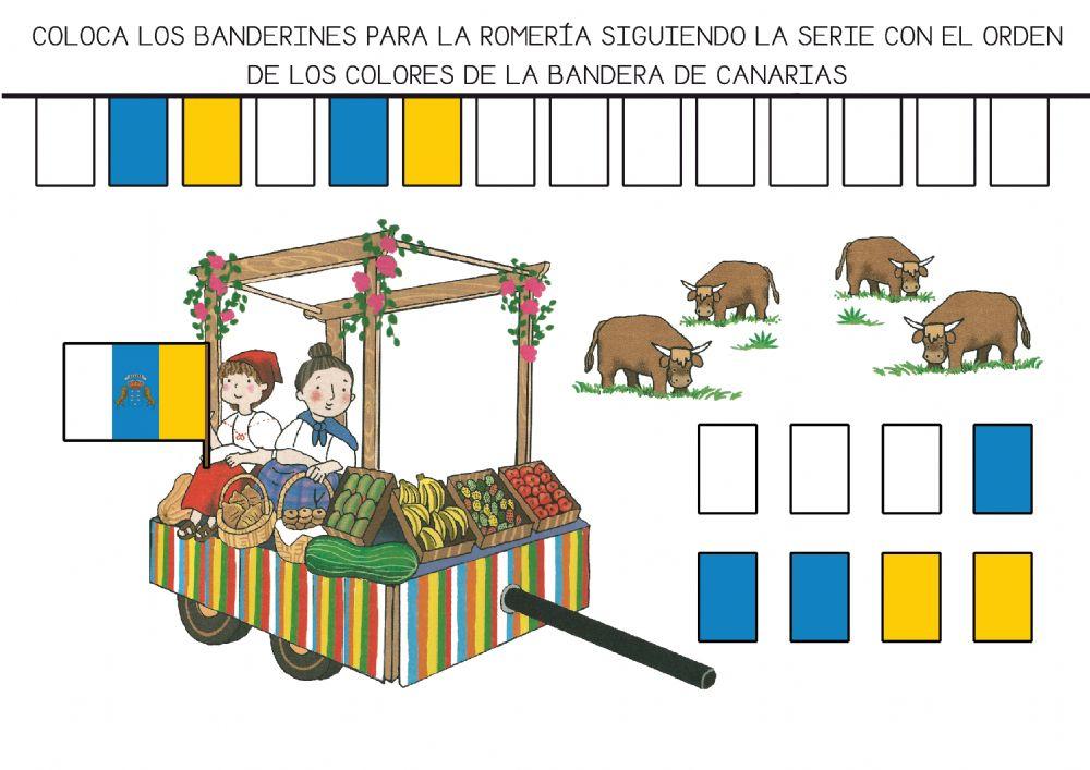 Serie banderines romería. Canarias.