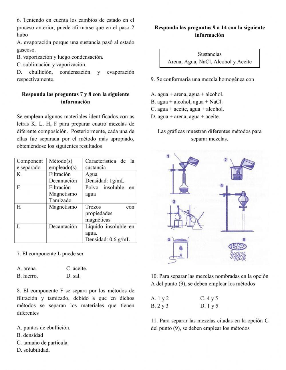 Separacion de mezclas