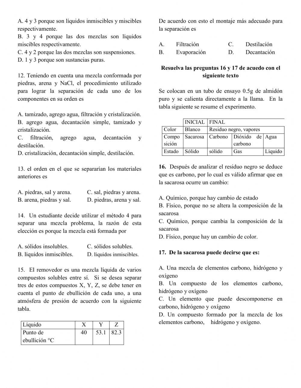 Separacion de mezclas
