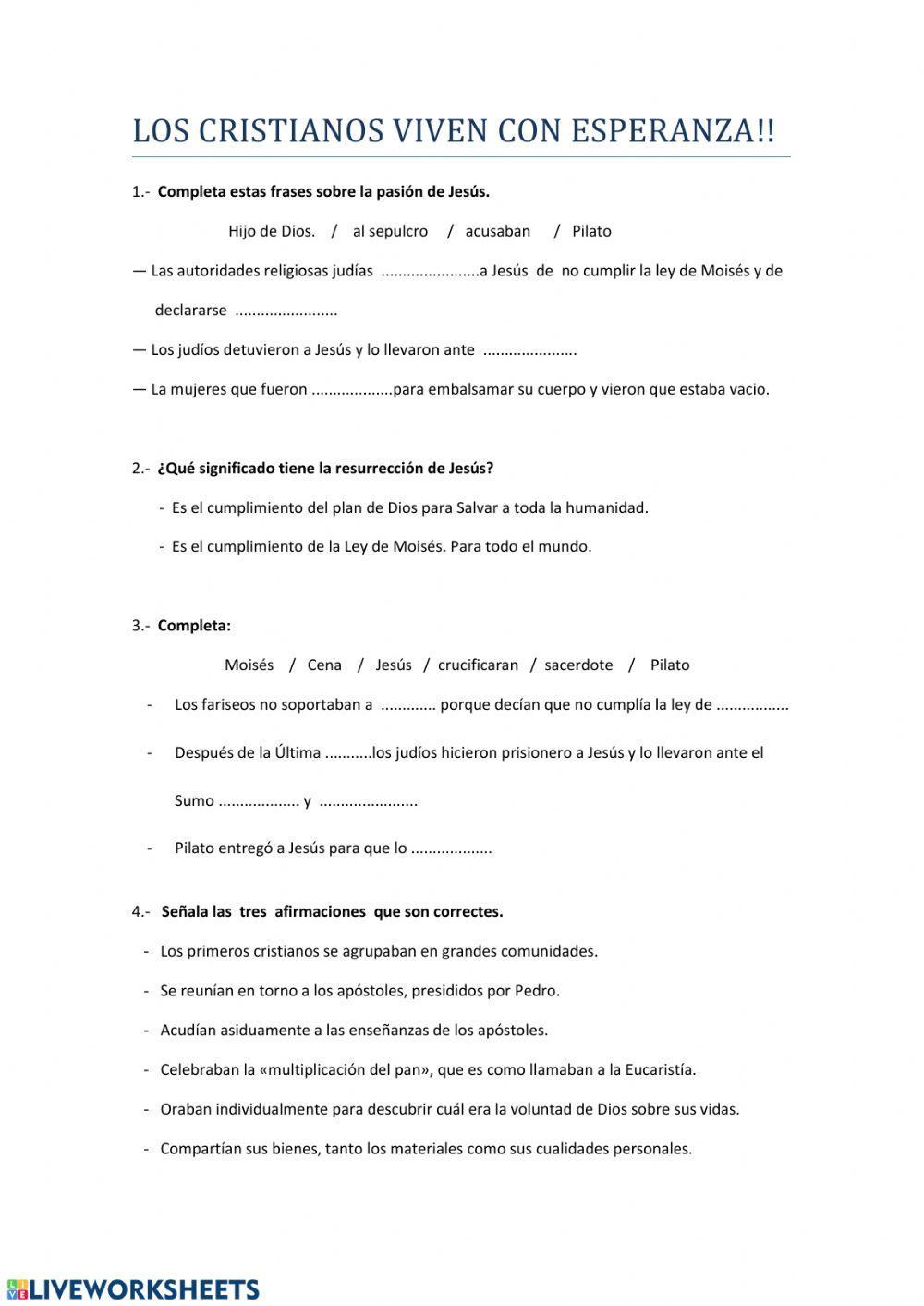 LOS CRISTIANOS VIVEN CON ESPERANZA 5