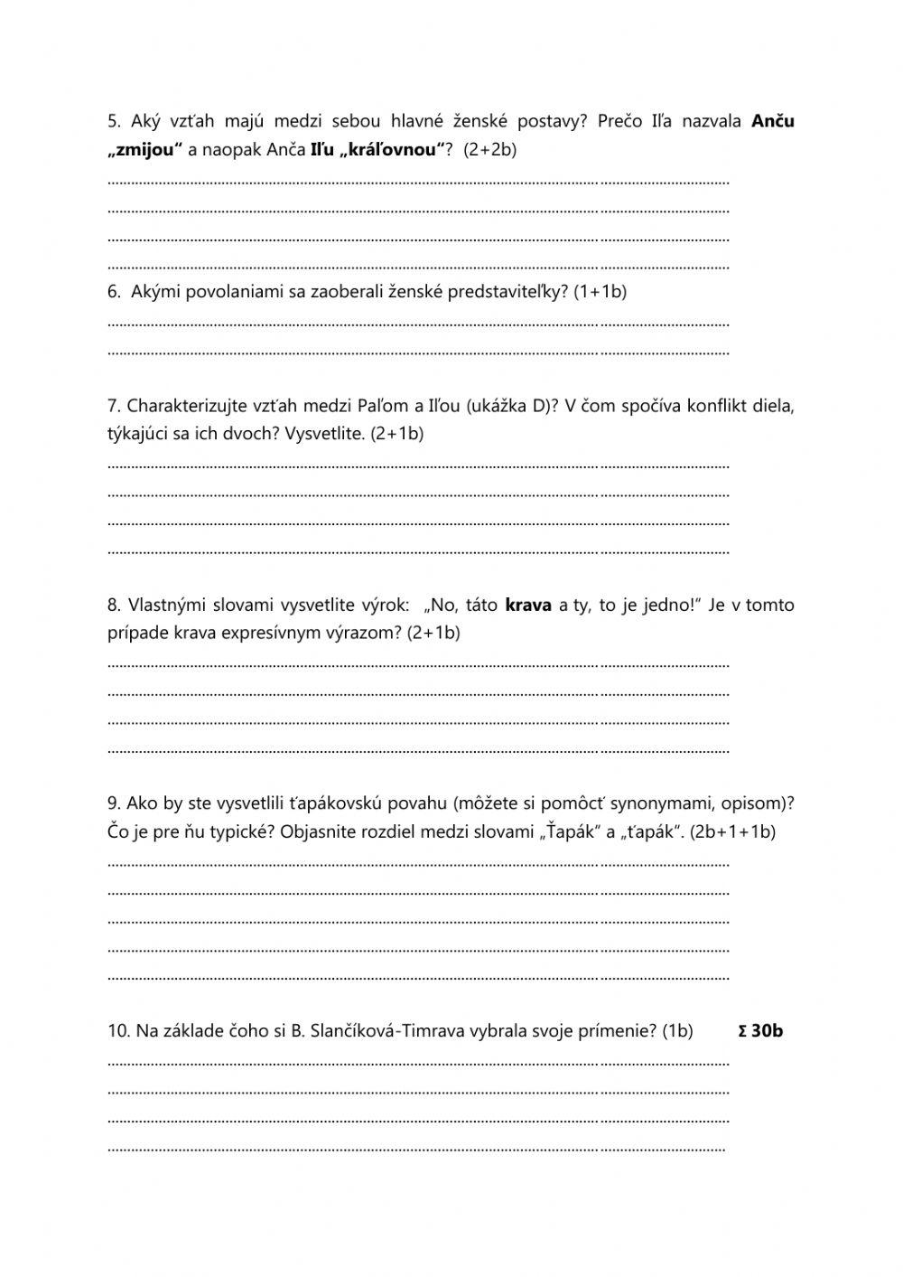 Božena Slančíková-Timrava - Ťapákovci - analýza