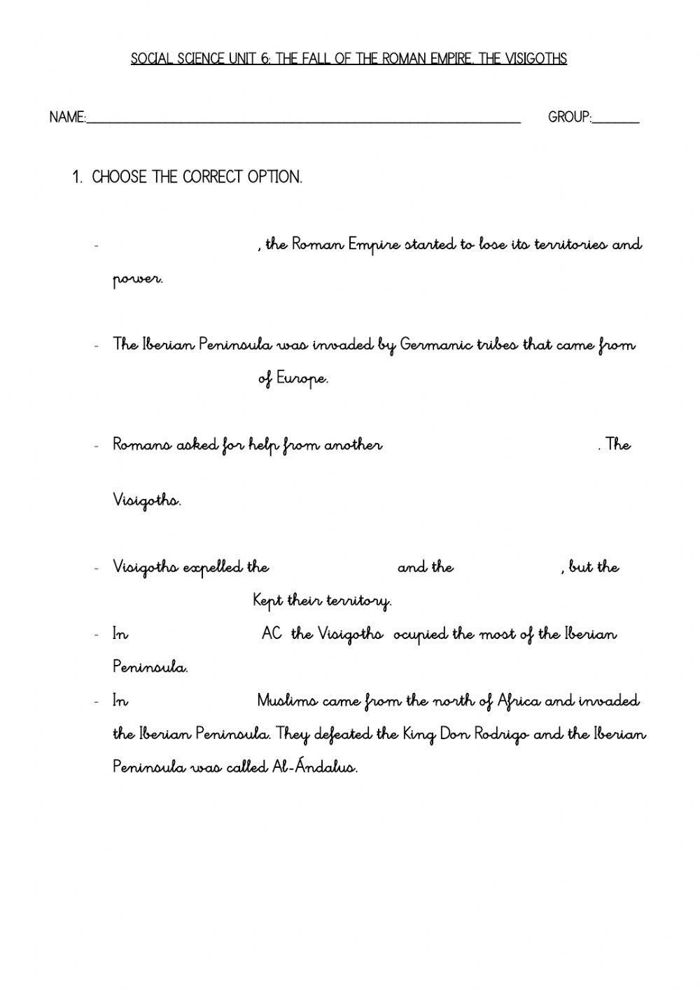 Fall of the roman empire, the visigoths