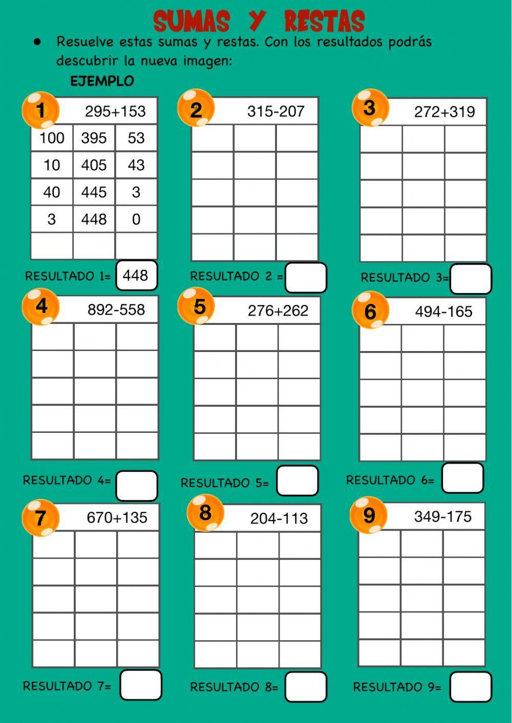 Sumas y restas (ABN)