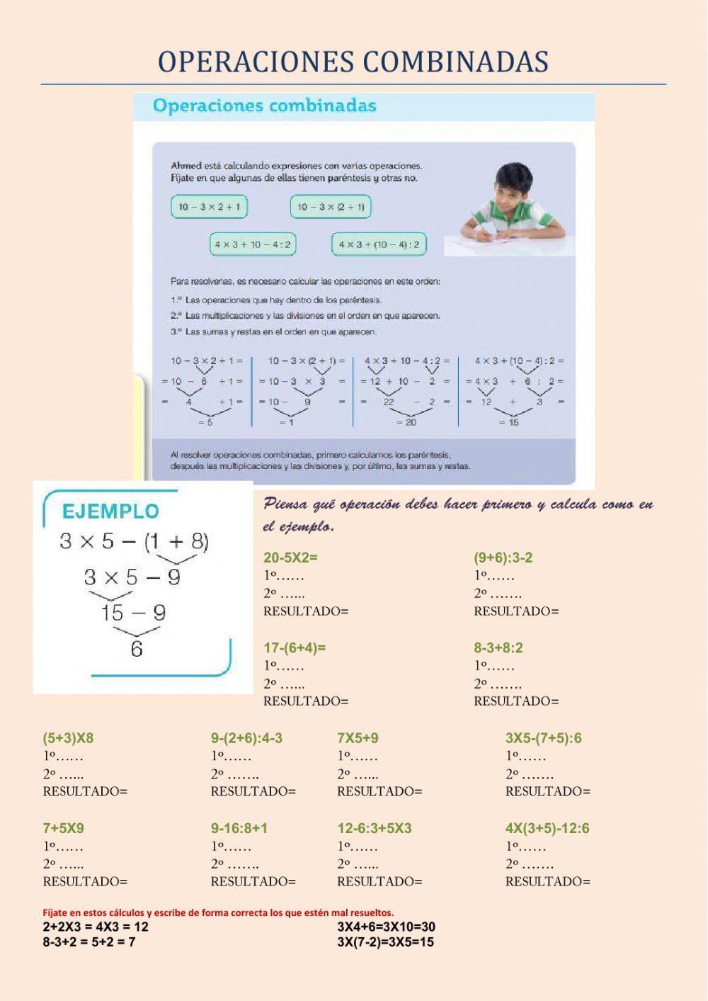 Operaciones combinadas