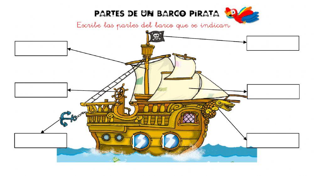 Partes DE UN BARCO PIRATA