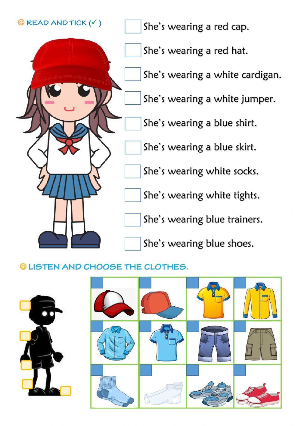 Clothes - worksheet twelve