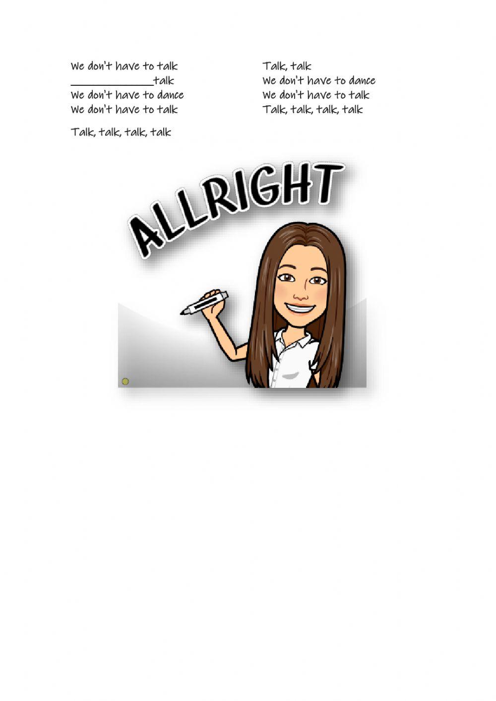 We don't have to dance