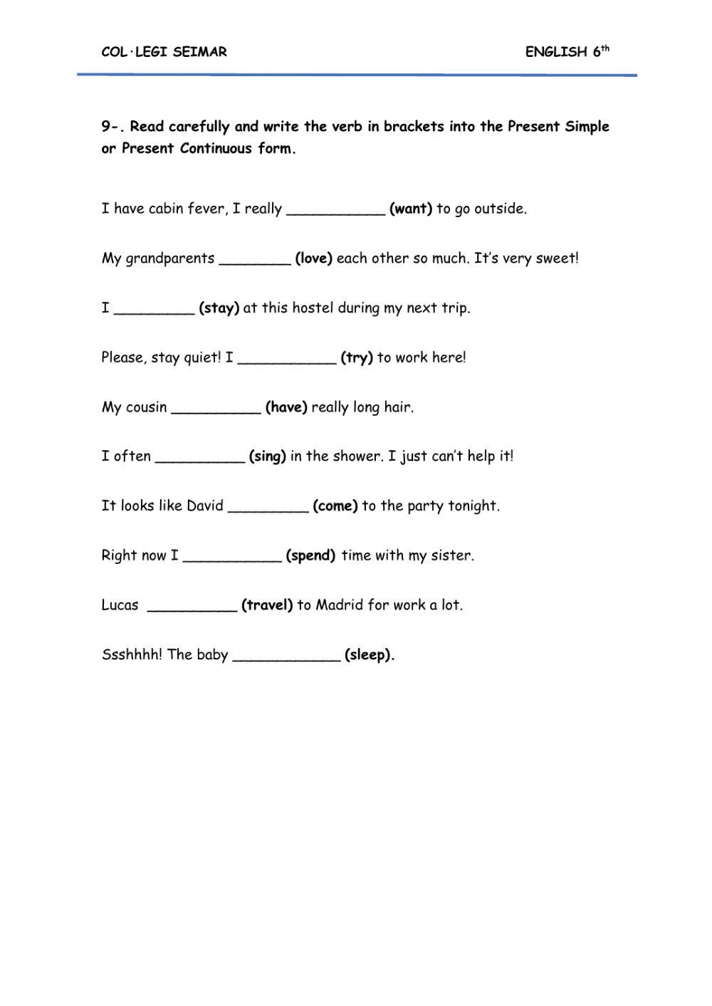 Present simple vs Present Continuous