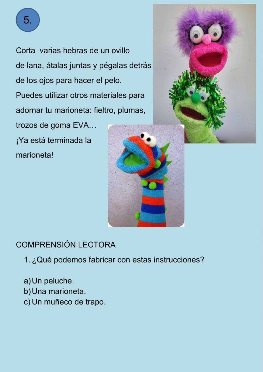 Comprensión lectora de unas instrucciones