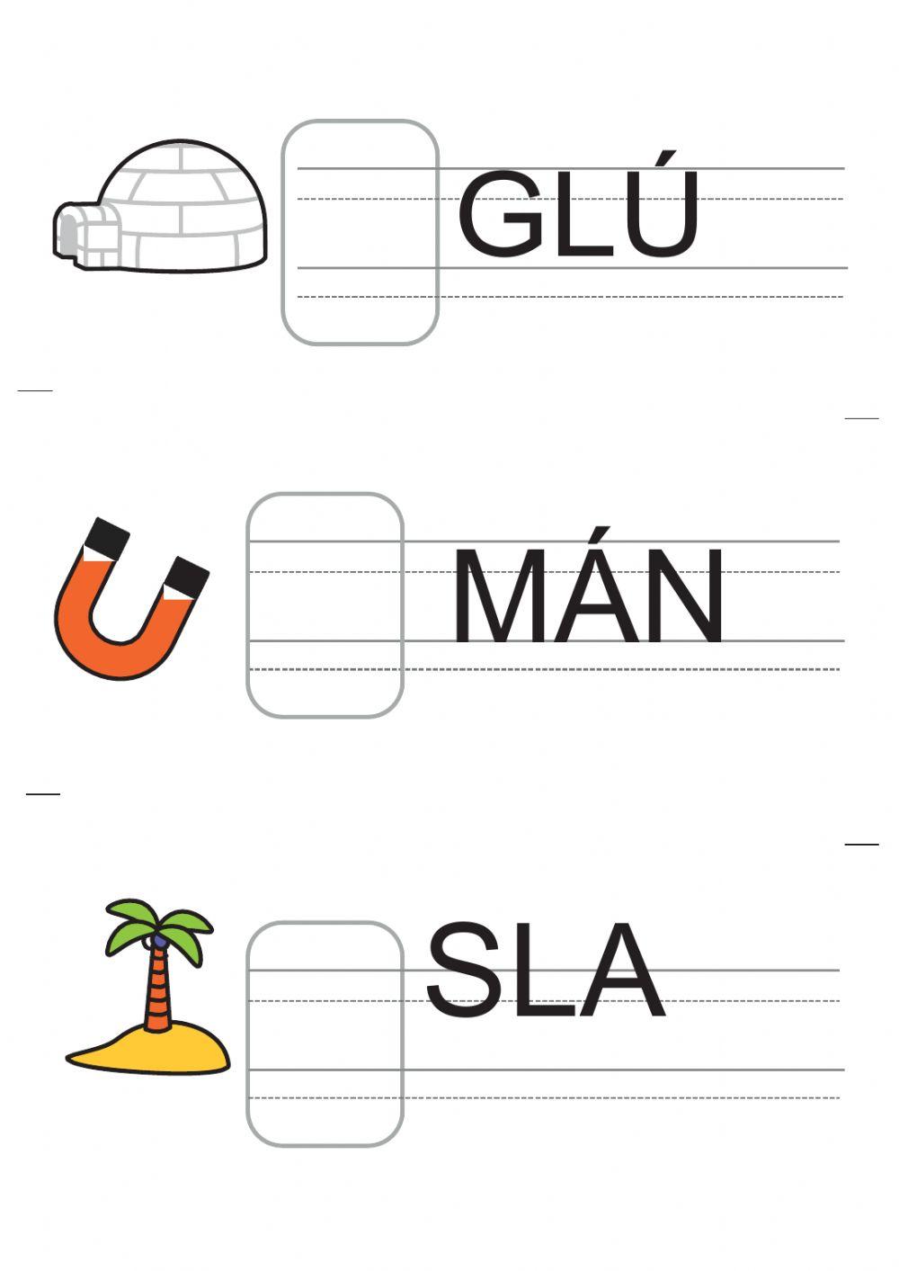 Completa con la vocal que falta