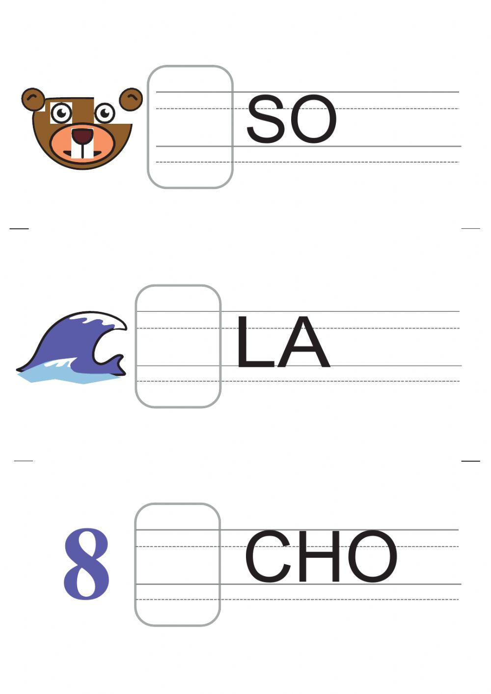 Completa con la vocal que falta