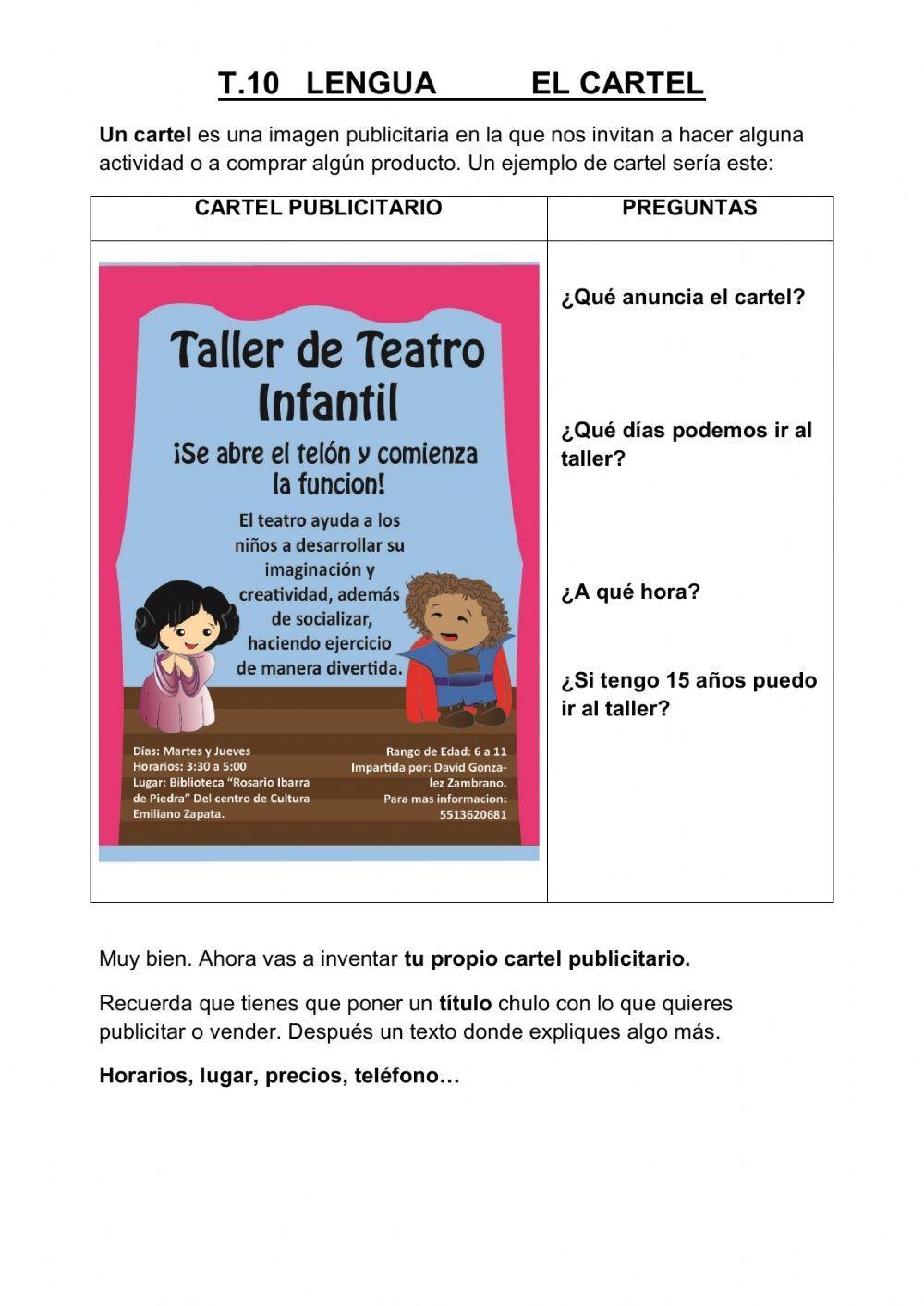 El cartel publicitario