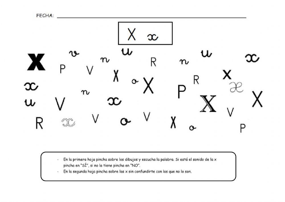 Discriminación auditiva x