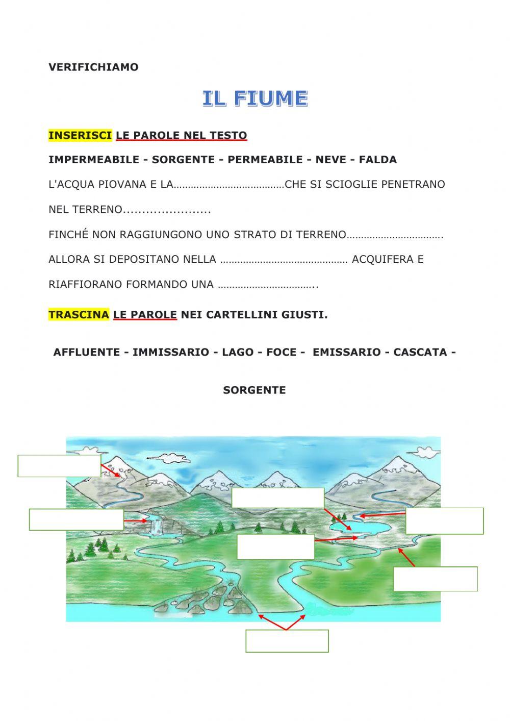 GEOGRAFIA: VERIFICA FIUME