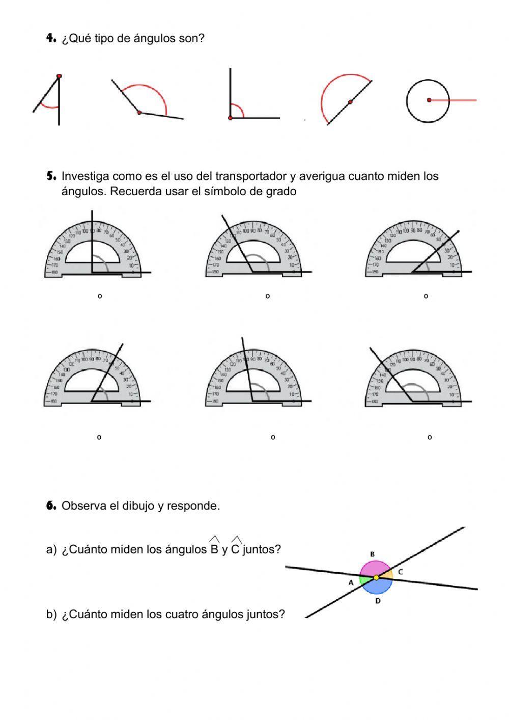 Geometría ficha nº3 los ángulos