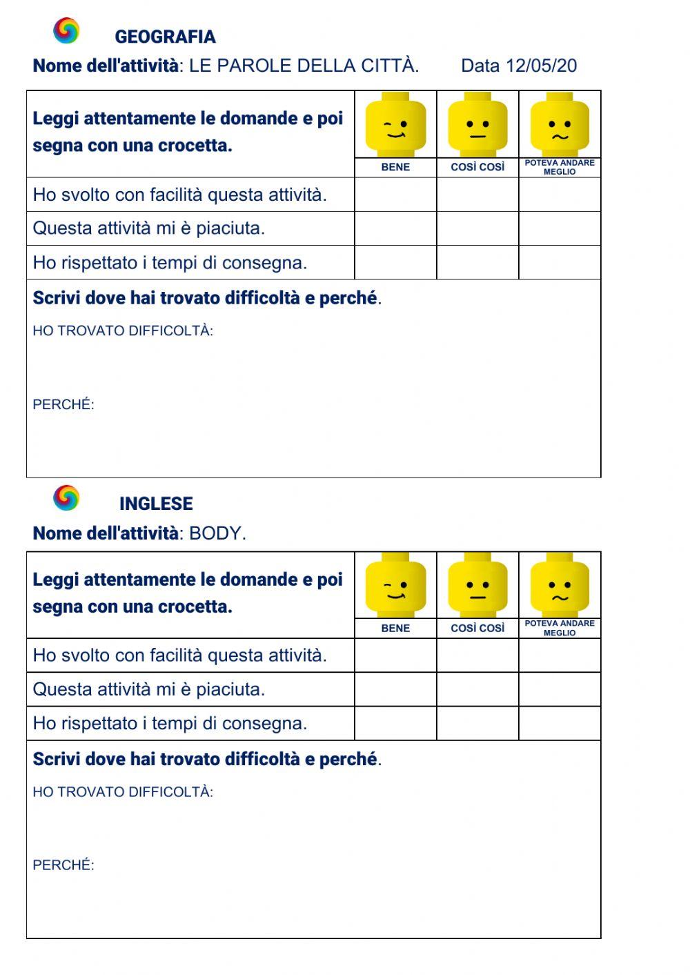 Questionario di autovalutazione