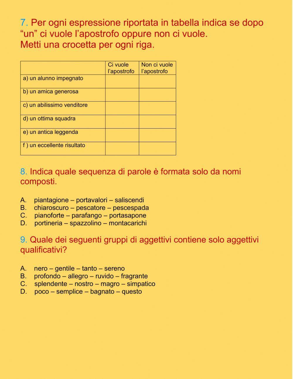 analisi grammaticale e logica