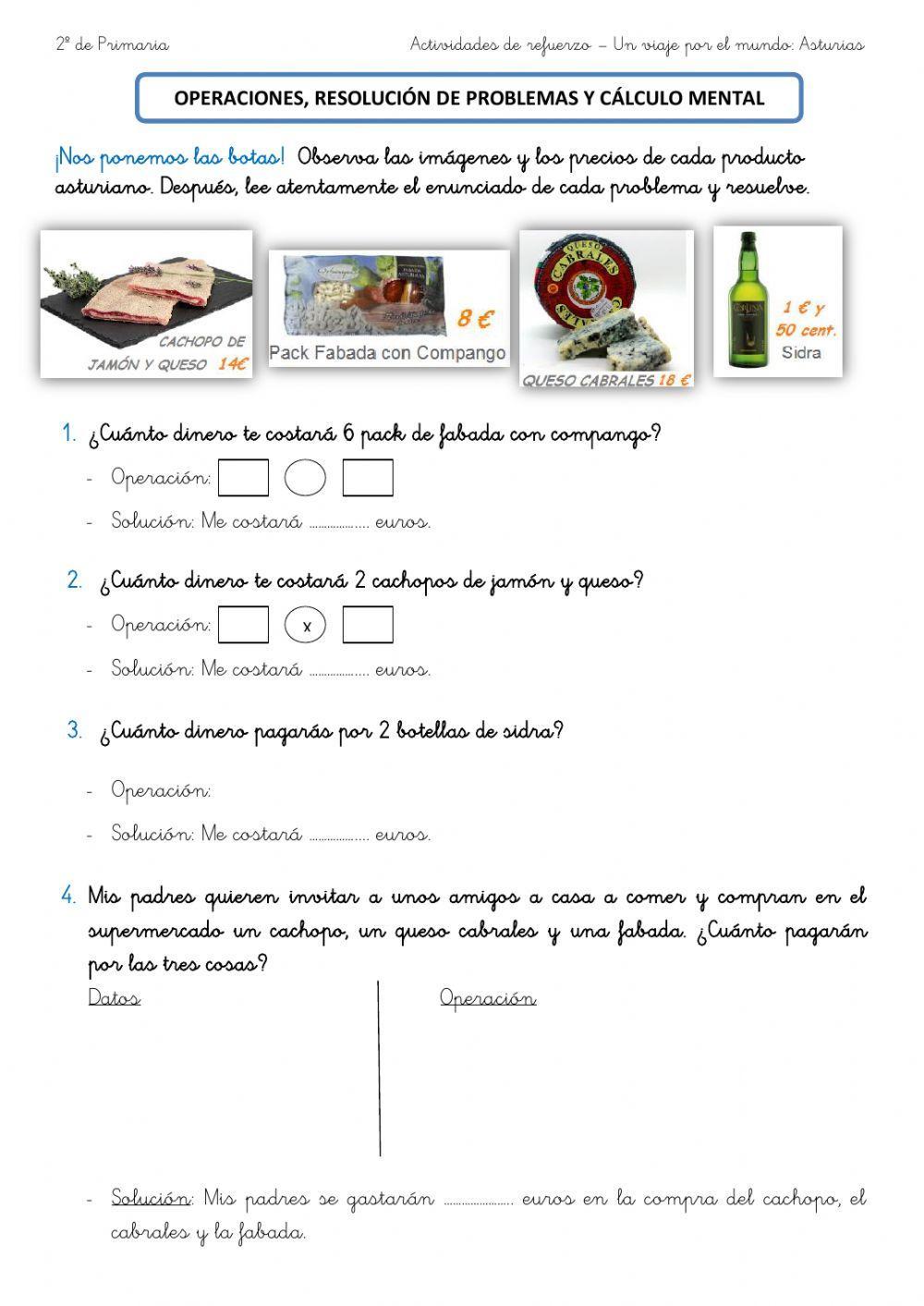 Gastronomía asturiana: Operaciones y problemas