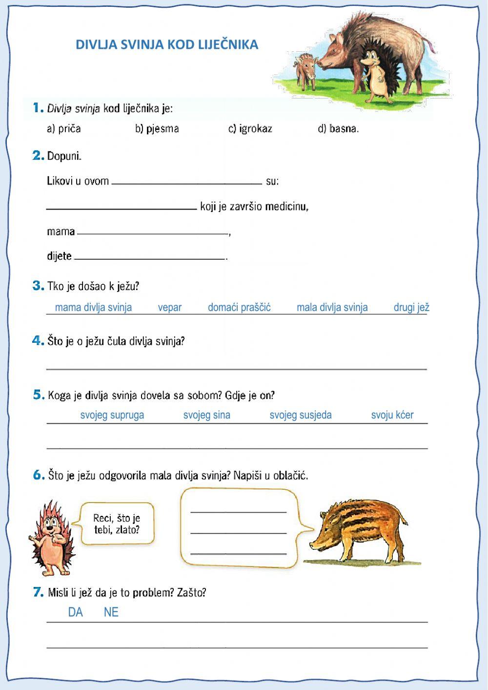 Divlja svinja kod liječnika