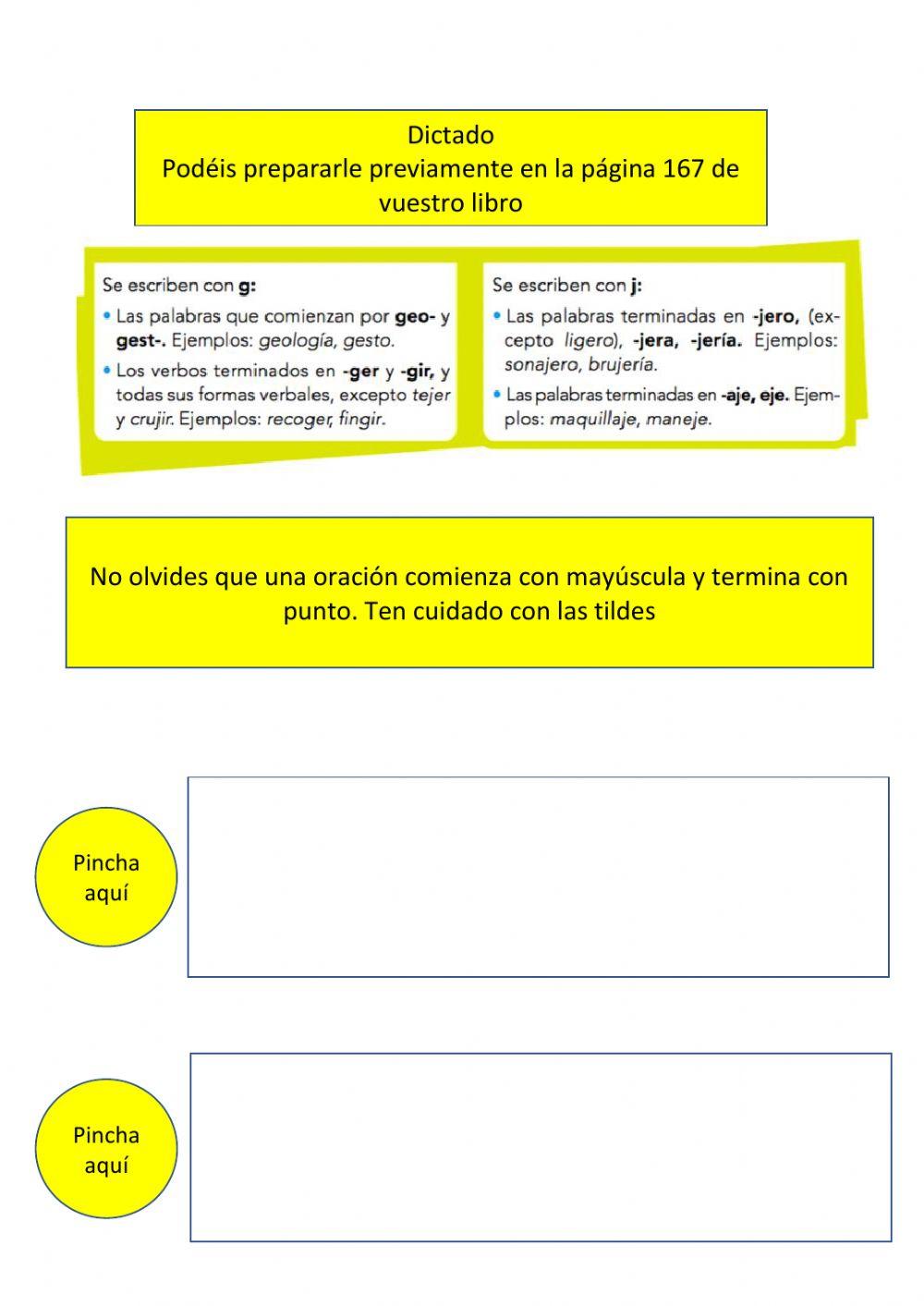Dictado G y J