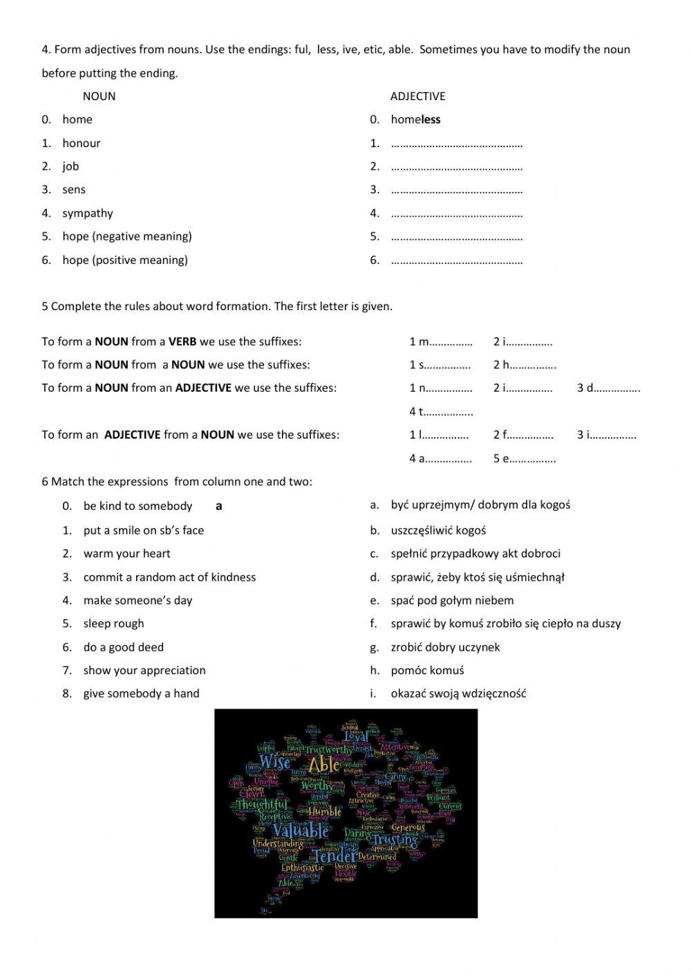 Human qualities suffixes and collocations FOCUS3