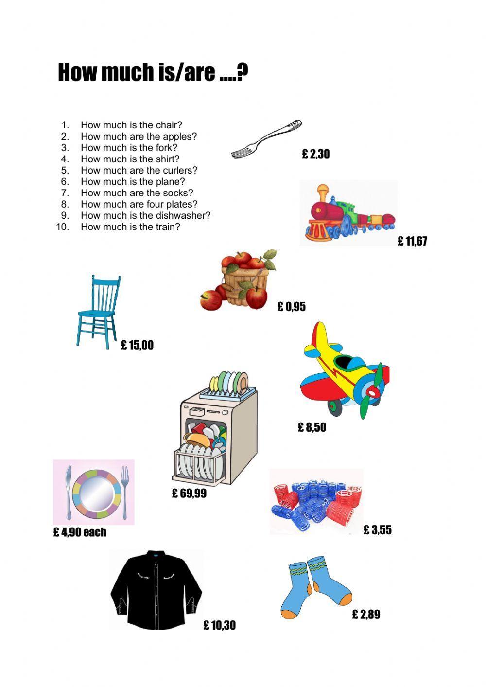 Ask The Price Worksheet Live Worksheets Ask The Price Worksheet Live Worksheets