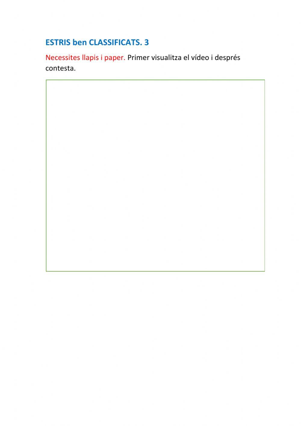 Classificar estris 3