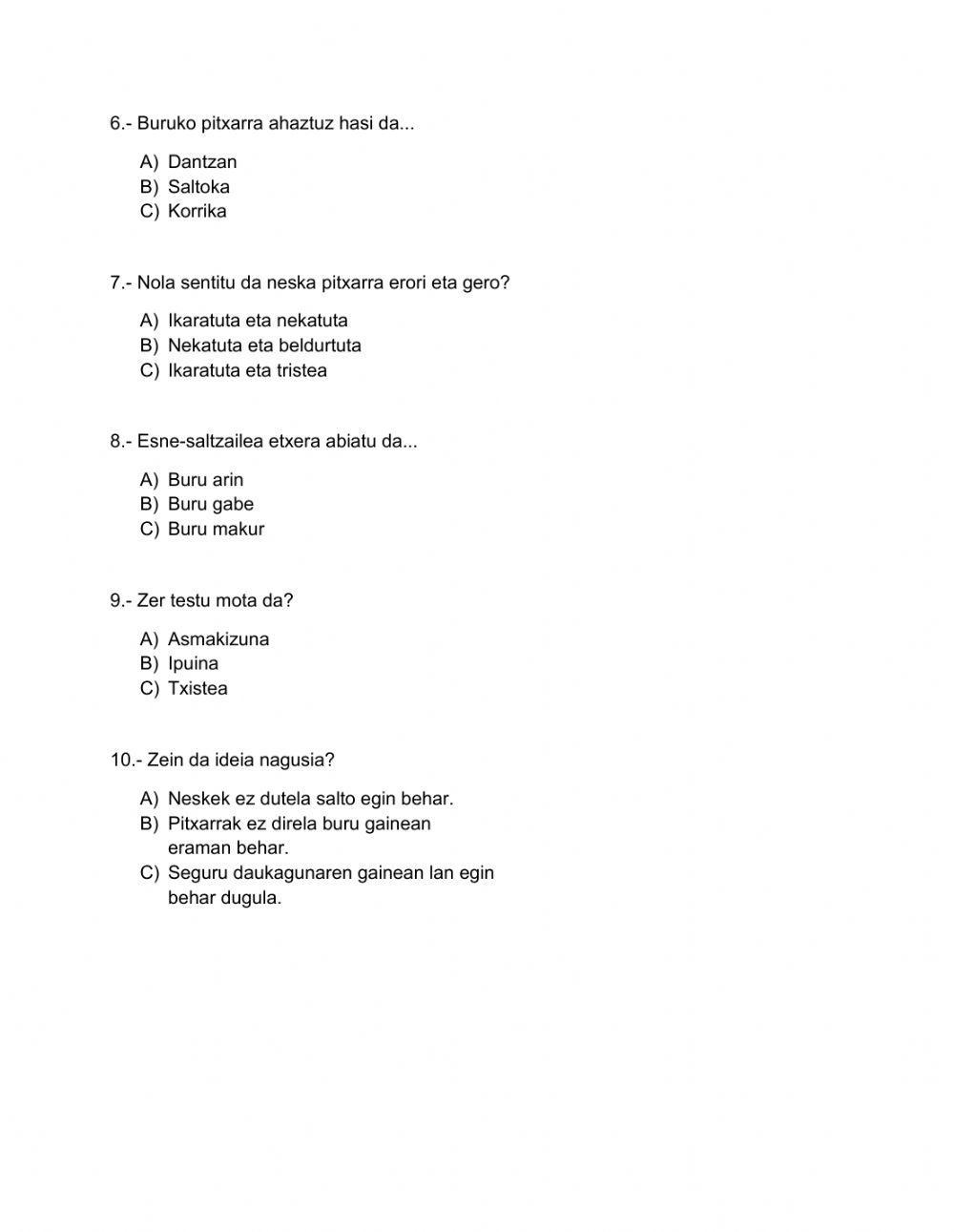 Entzumena. esne-saltzailea eta pitxarra