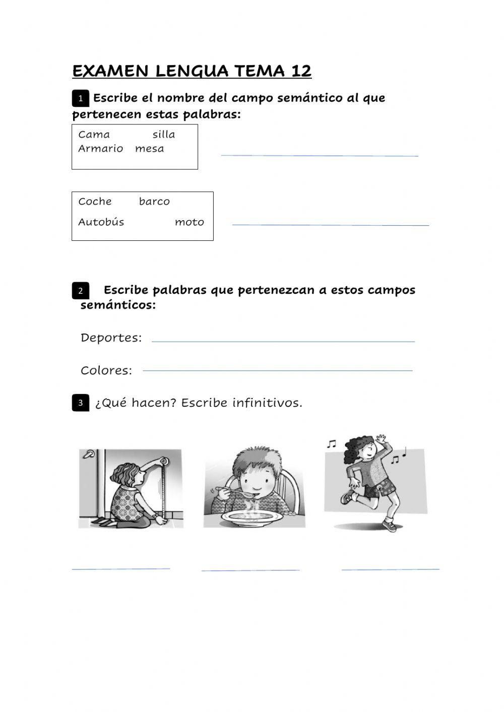 Examen lengua tema 12