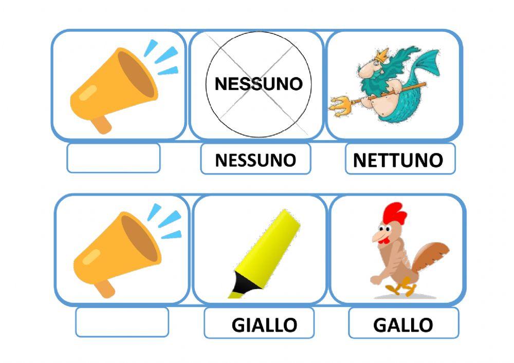 ascolta e scrivi la parola