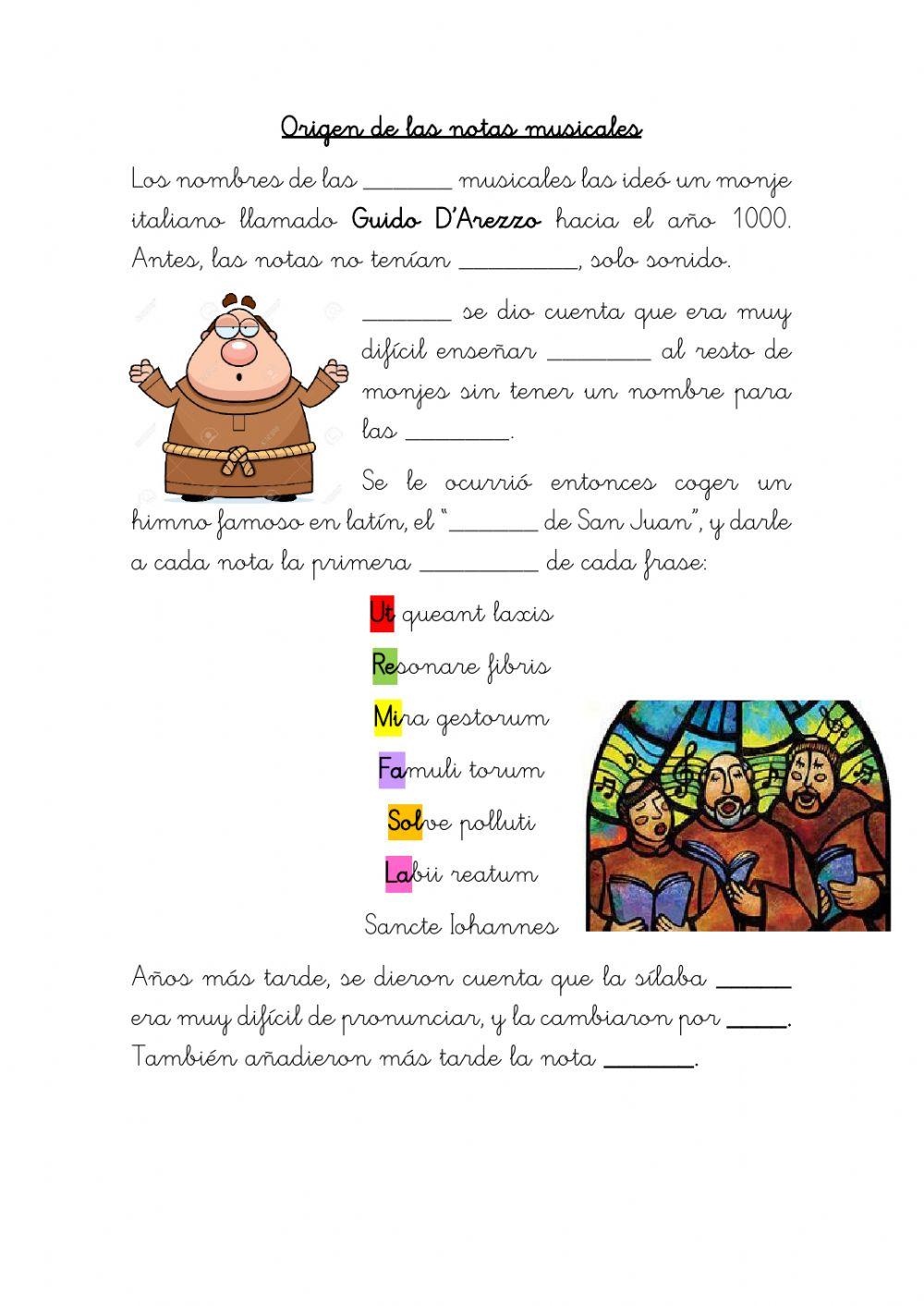 Origen de las notas musicales