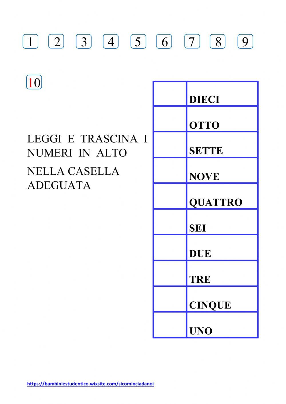 Numeri (0..10) lettura