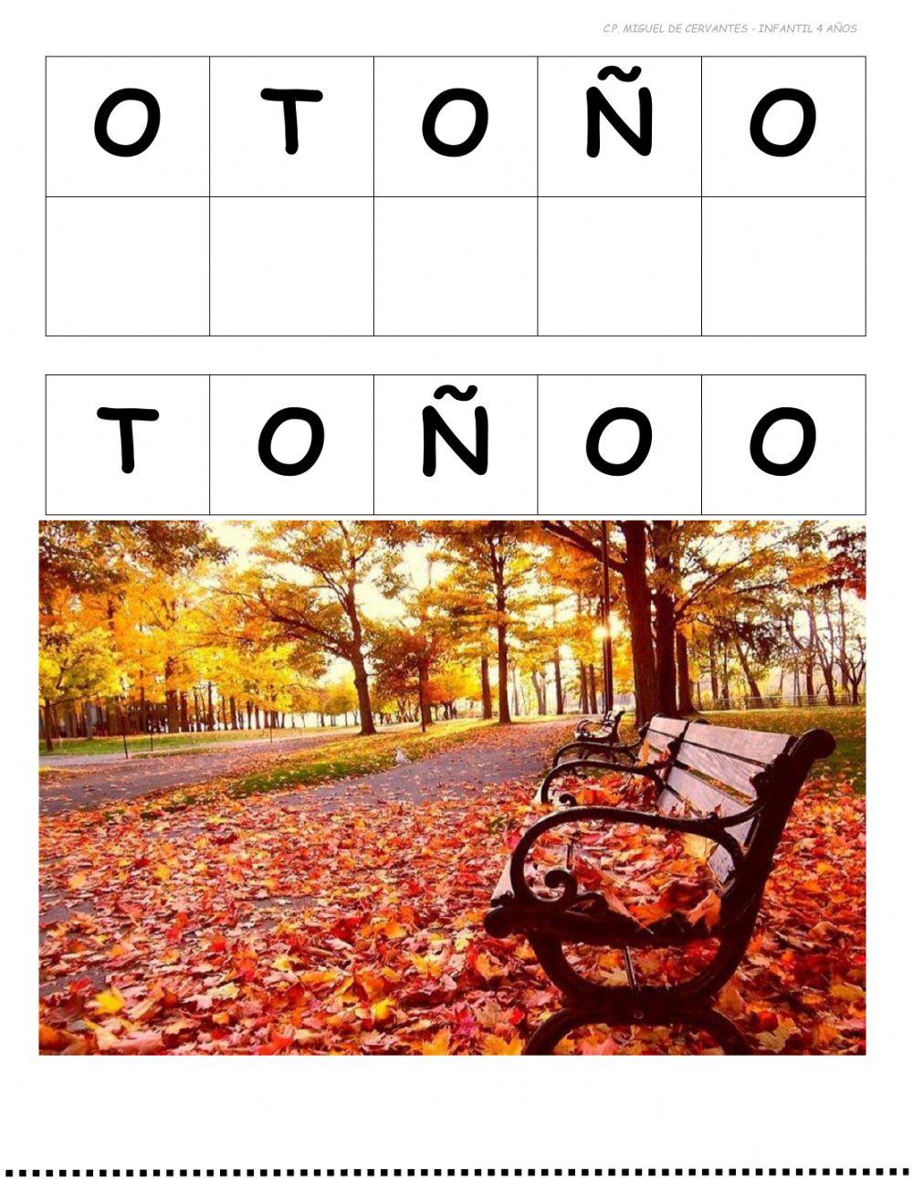 ORDENAR LAS LETRAS PARA FORMAR PALABRAS (estaciones del año)