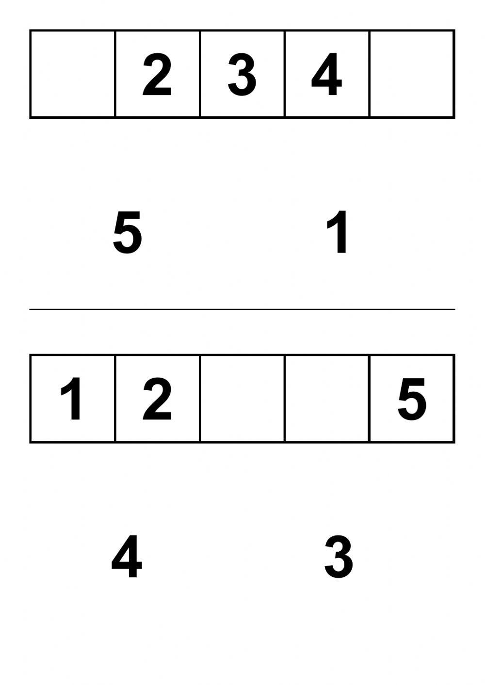 Completare sequenze numeriche