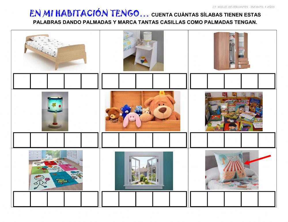 CONTAR SÍLABAS CON PALMADAS (mi habitación)