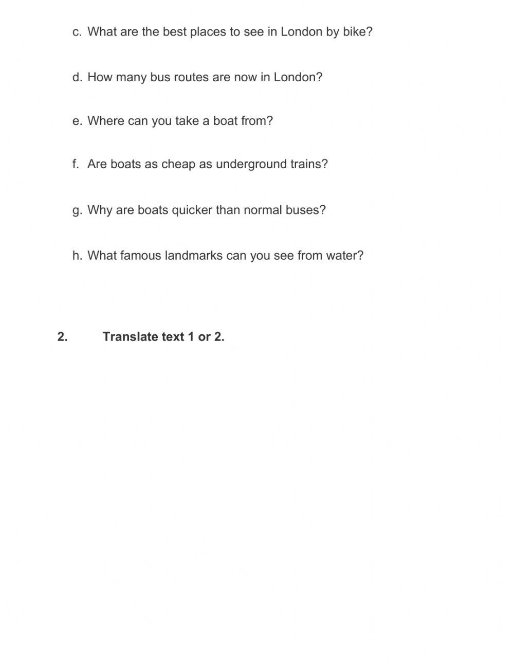 Greener transport for London.