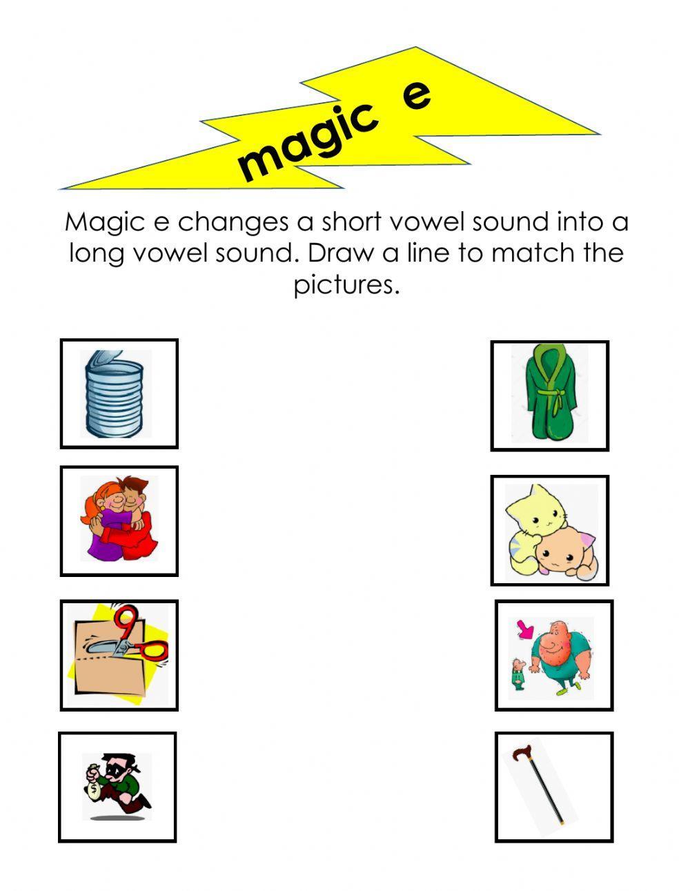 Magic E worksheet 2
