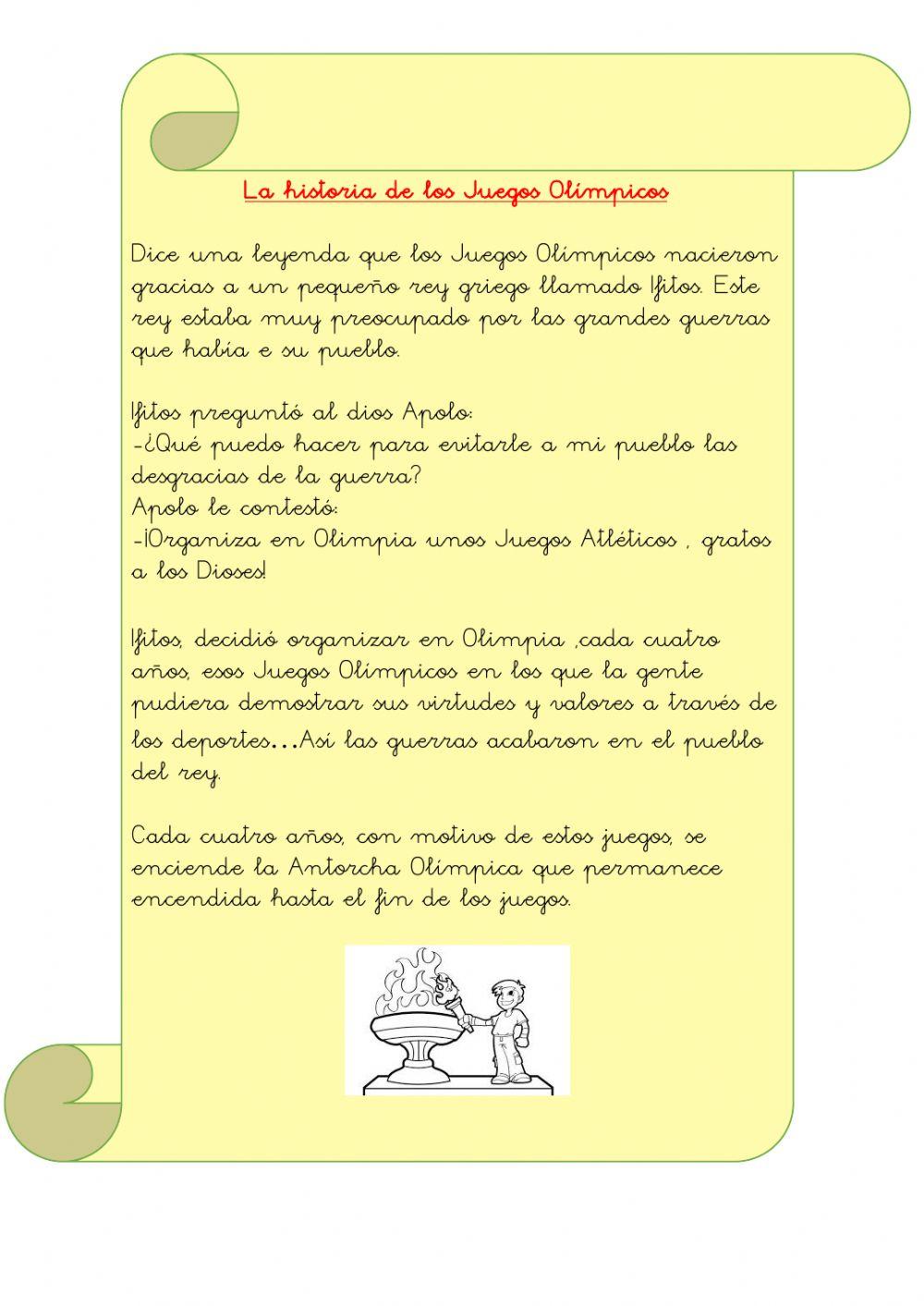 La histiria de los Juegos Olímpicos