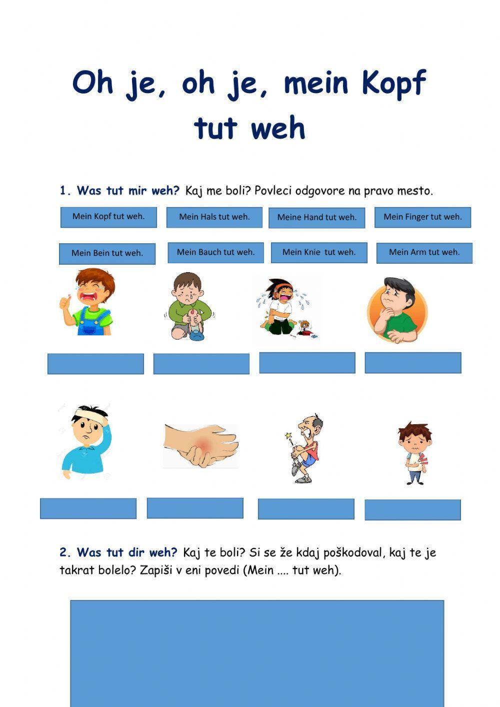 Oh je, oh je, mein Kopf tut weh