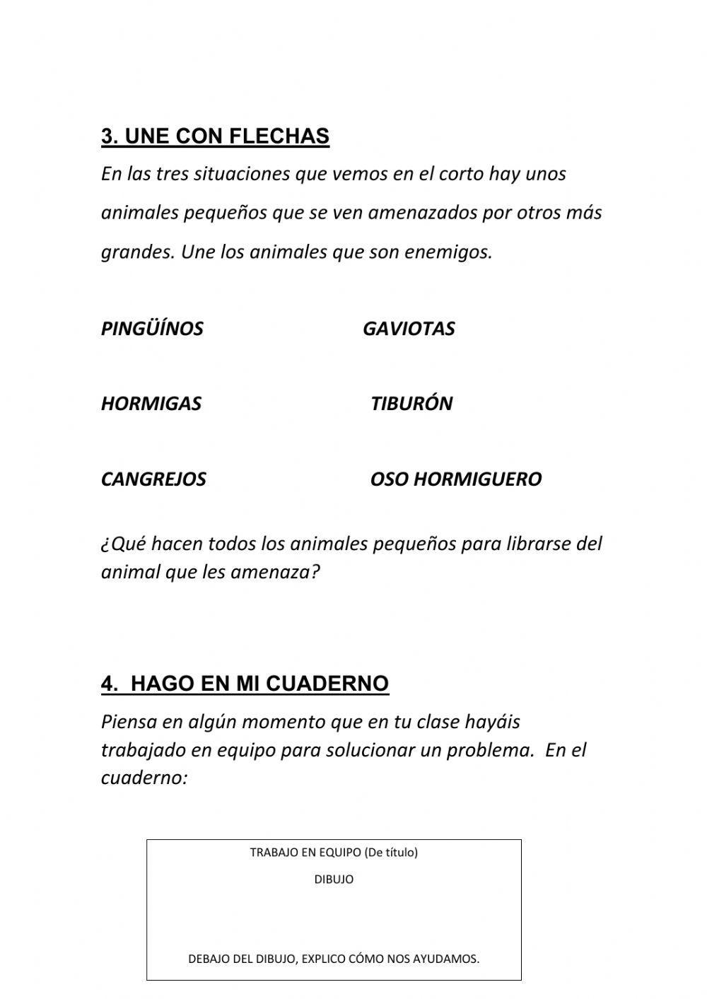 Corto educativo: pingüinos, hormigas y cangrejos