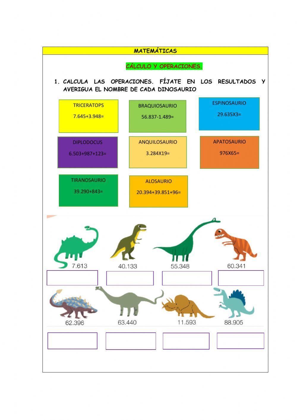 Cálculo de sumas, restas y multiplicaciones